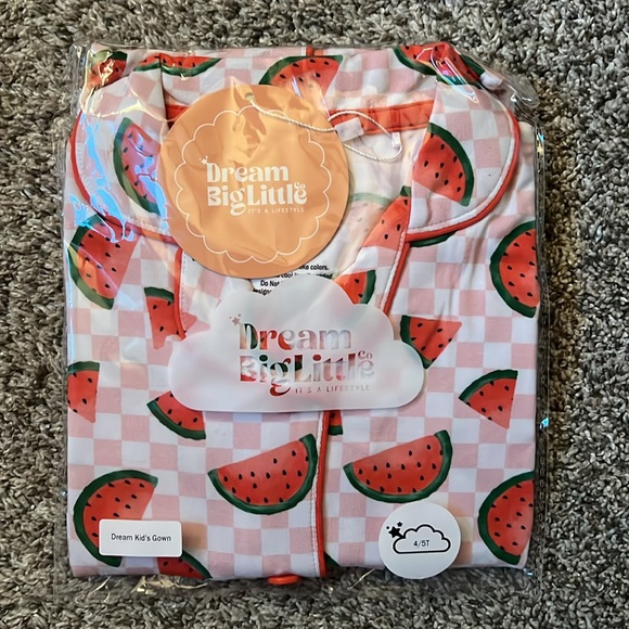 Dream Big Little Co NWT One in a Melon Checkers Dream Gown - Picture 2 of 2